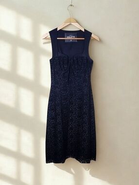 Modello Giulietta New York Retro Black Eyelet Tea Length Dress • US 8